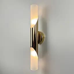 Бра у золотому корпусі із двома матовими плафонами 44х5,5х8 см Line F Арт. YG 370/2 GD 