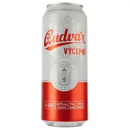 Упаковка пива Budweiser Budvar Бочкове світлого 4% 12 л з/б (0.5 л х 24 шт.) - мініатюра 2
