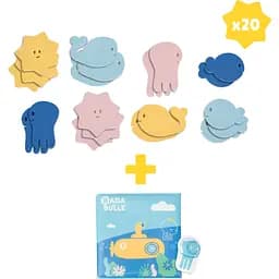 Игрушка для купания Badabulle: книга + 20 фигурок