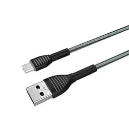 Кабель ColorWay USB - micro USB (M/M), Braided Cloth, 3 А, 1 м, Gray (CW-CBUM041-GR) - мініатюра 4