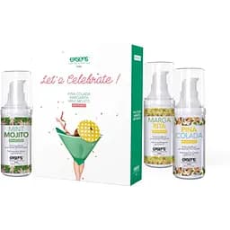 Набір розігрівальних масажних олій Exsens Lets Celebrate (3х30 мл)