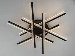 Стельова LED-люстра Diasha MX3087/6BK, геометрія, Ø72 см, 86 W - мініатюра 4