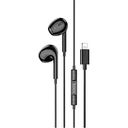 Наушники Hoco M111 Max, проводные, вкладыши, с микрофоном, Lightning, 1.2m, черные