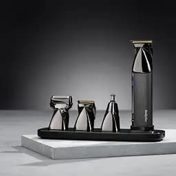 BaByliss Набір для стрижки Super-X Metal Black Edition, для голови, вусів, бороди,носа і тіла, акум., насадок-15, сумка для зберігання, підставка, сталь, чорний - мініатюра 7
