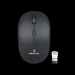 Миша бездротова REAL-EL RM-350 Black (EL123200043) - мініатюра 1