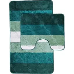 Набір килимків для ванної Vezzer Color line 60x100 та 60x50 см темно-зелений (VZC02220)