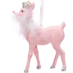 Ялинкова прикраса Lefard 11 см рожева (919-313)