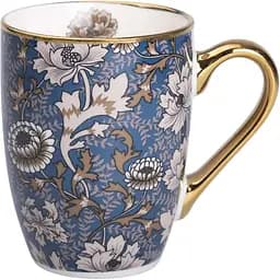 Чашка керамічна Liling Rongxiang Ceramic у вінтажному стилі 400 мл синя з білим RX-N240665BLW