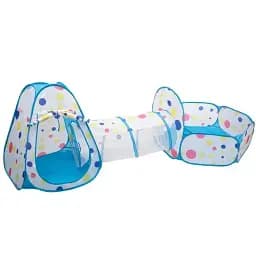Намет дитячий ігровий LUGI HP-S-4NDBL з тунелем та басейном для кульок блакитний