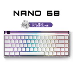 Игровая проводная магнитная клавиатура Madlions Nano68 / Magnetic Switch / White