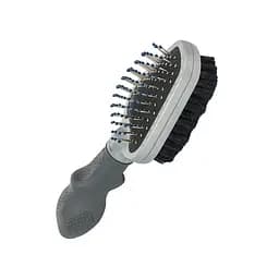 Гребінець-щітка FURminator для котів та собак двостороння з гумовою ручкою та захисними кульками - мініатюра 2