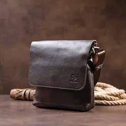 Чоловіча шкіряна сумка GRANDE PELLE 22х22х5,5 см sum0022206 - мініатюра 9