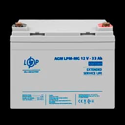 Акумулятор мультигелевий LPM-MG 12 V - 33 Ah + праворуч - мініатюра 2
