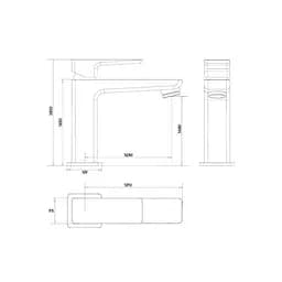 Змішувач для умивальника Omnires Parma white (PM7410CRB) - мініатюра 4