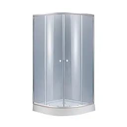 Душевая кабина Lidz Latwa SC90x90.SAT.LOW.GR, стекло тон. 4 мм + Lidz Душевой поддон Kapielka ST90x90x15, Универсальная, тонированный