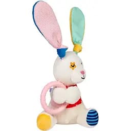 Іграшка для собак GiGwi Plush Friendz Зайчик з кільцем та пищалкою 16 см