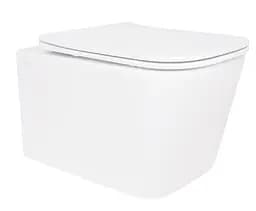 Унитаз подвесной Qtap Crow Rimless, с сиденьем Slim Duroplast/ Soft-close/ Quick Release QT05335171RW