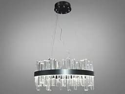 Люстра стельова LED Diasha 836/500PB 105W, чорний, кристалічна, для кабінету