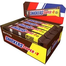 Батончик Snickers Super +1 с арахисом 2.24 кг (112 г х 20 шт.)