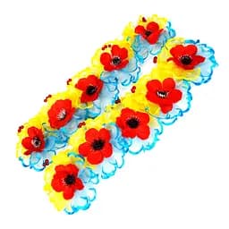 Дитяча резинка для волосся "Маки" 0108-383