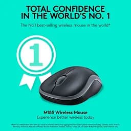 Mишка бездротова Logitech M185 (910-002238) Grey USB - мініатюра 7
