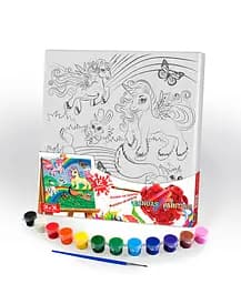 Розпис на полотні 31см*31см с.5 №2 "Поні та райдуга" PX-05-02