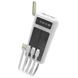 Повербанк Powerbank ACL PW61 30000mAh Solar Type-C/Lighting/Micro-USB White