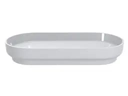 Умивальник Miraggio MARTA 900 (0000692) Miramarble, Глянцевий, Накладний, Білий - мініатюра 3