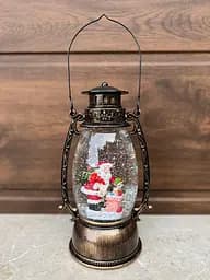 Нічник Новорічний Санта та подарунки настільний музичний 24 см - мініатюра 3