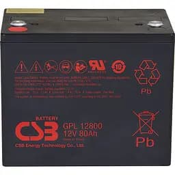 Аккумулятор CSB AGM 12V (12V/80Ah/960Wh) (GPL12800) [112311]