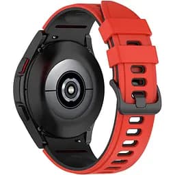 Ремінець для Samsung Galaxy Watch 4 44mm - червоно-чорний ширина кріплення 20мм силікон Watchbands Ricco (W19-3WB10289017)