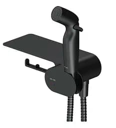 Гігієнічний душ прихованого монтажу Am.Pm Like з полицею black matt F0202622, Чорний матовий