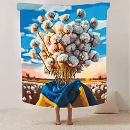 Плед 3D Сонячна Січова бавовна 2902_B 13275 135х160 см - мініатюра 2
