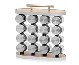 Органайзер для спецій на підставці Edenberg EB-18006 16 ємностей для зберігання спецій кухонні спецівниці Сірий