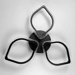 Потолочная LED люстра в черном корпусе на 3 листочка Line.F A 2522/3