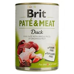 Влажный корм для собак Brit Pate & Meat Duck с уткой 400 г