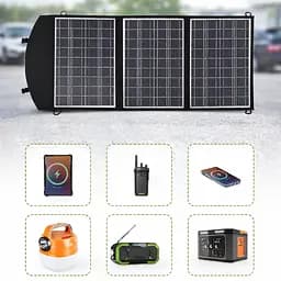 Складна Сонячна Панель 100 W / Портативна сонячна панель на 3 секції USB 100 W - мініатюра 2