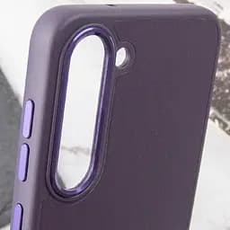 Шкіряний чохол Epik Bonbon Leather Metal Style для Samsung Galaxy S22+ Фіолетовий / Dark Purple - мініатюра 5