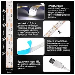 Світлодіодна стрічка ColorWay LED  5м з живленням від USB (CW-LD05) - мініатюра 5