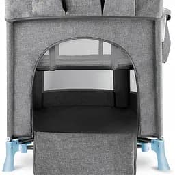 Ліжко-манеж з пеленатором Kinderkraft Joy Blue сіре з блакитним (00-00158382) - мініатюра 9