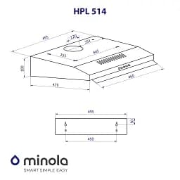 Витяжка плоска Minola HPL 514 I - мініатюра 11