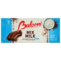 Мини бисквиты Balconi Mix Milk под шоколадной глазурью со сливками 350 г