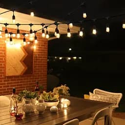 Вулична гірлянда з ретро лампами LED Edison 10шт, 220V, 10метров з перехідником - мініатюра 2