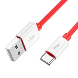 Кабель Hoco Type-C Magic silicone charging data cable X87 1 метр красный