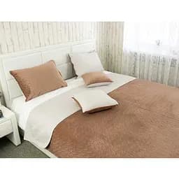 Декоративне покривало Руно VeLour Latte, 220x150 см, бежевий (360.55_Latte)