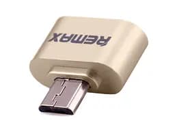 Адаптер Otg для MicroUSB роз'єм під'єднання до телефона флешок мишок Remax метал - мініатюра 3