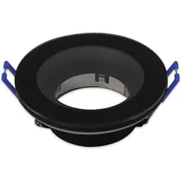 Світильник Horoz Electric під лампу MR-16 зі склом KAKTUS-R чорний вологозахист IP65