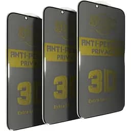 Захисне скло DK для Apple iPhone 13 300C Large Arc Антишпигун Full Glue 019323 black 3 шт.