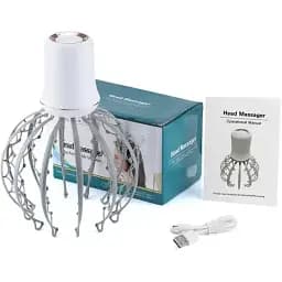 Акумуляторний масажер для голови з вібрацією у формі восьминога