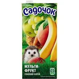 Мультифруктовый соковый напиток Садочок с мякотью пастеризованный 0.95 л